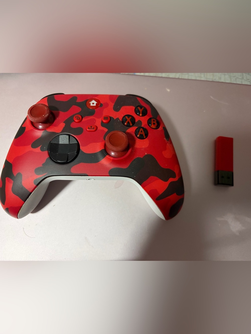 Wireless 2.4G Gaming Controller for Xbox Series X/S & PC – Camouflage Red
